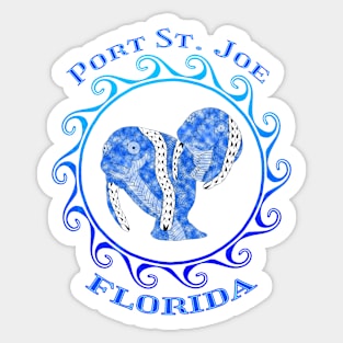 Port St. Joe Florida Vacation Tribal Manatees Sticker